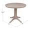 International Concepts Round 36 in Round Top Pedestal Table, 28.9 inH, Washed Gray Taupe, 36 in W, 36 in L, 29.9 in H K09-36RT-27B - alternate 2